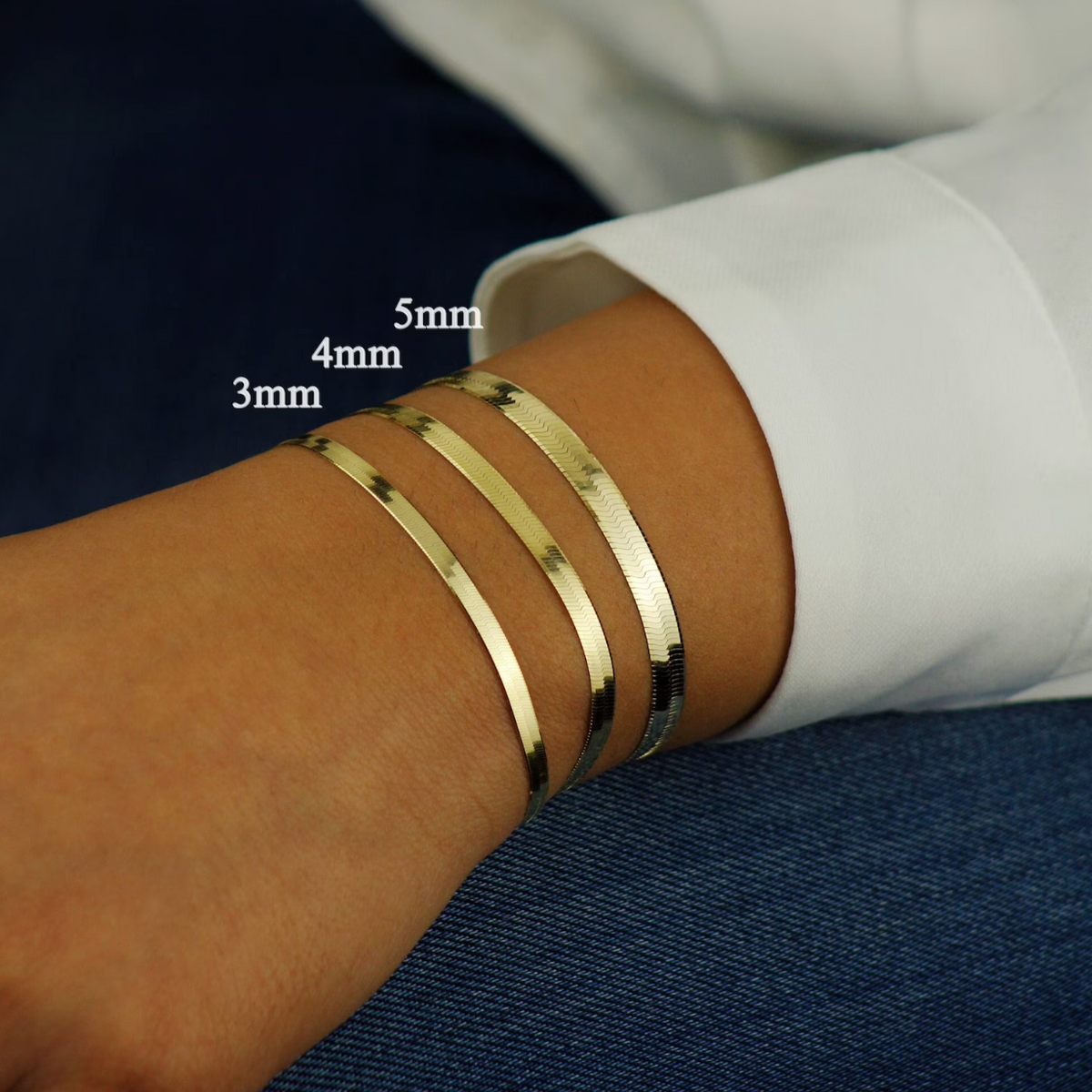 Stainless Steel Herringbone Necklace (Bundle)