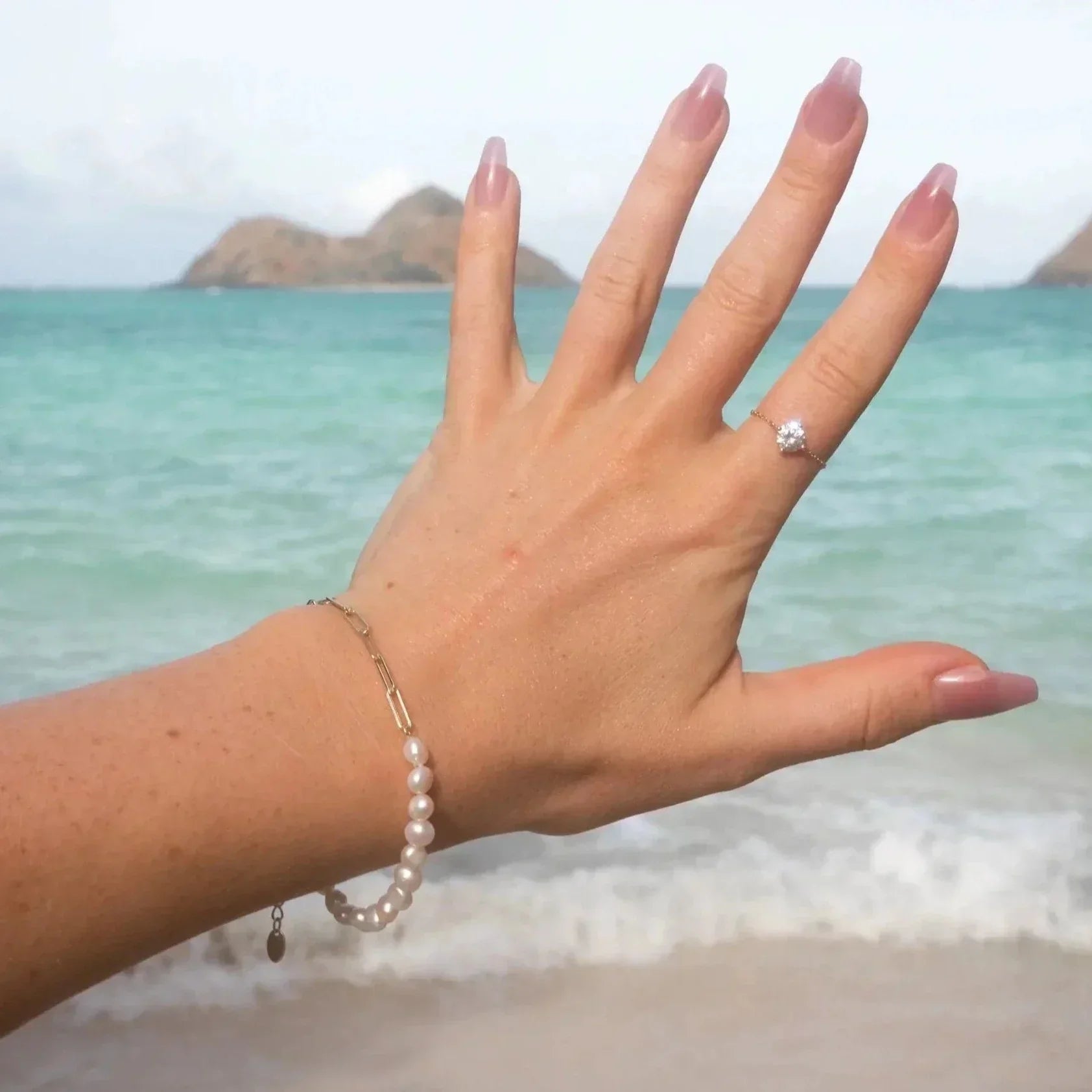 Paperclip Pearl Bracelet