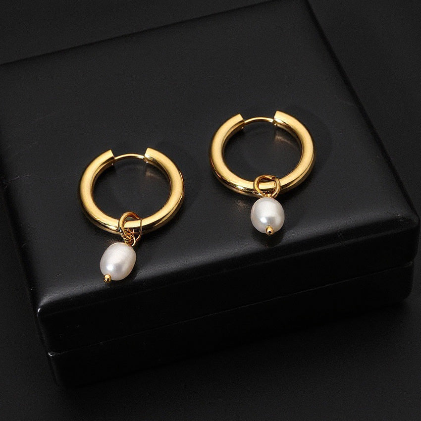 Pearl Huggie Hoops (Bundle)