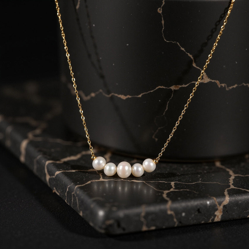 Pearl Cluster Necklace