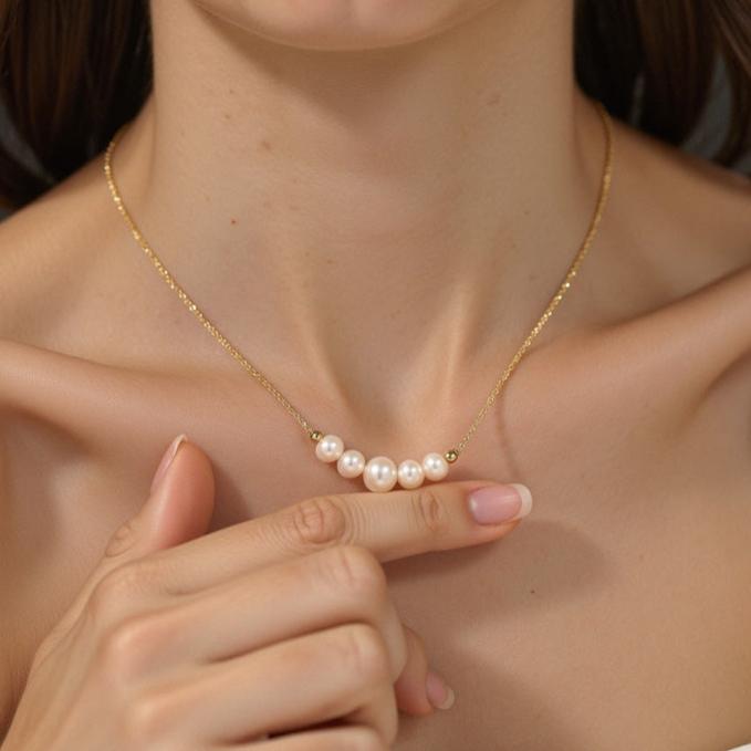 Pearl Cluster Necklace