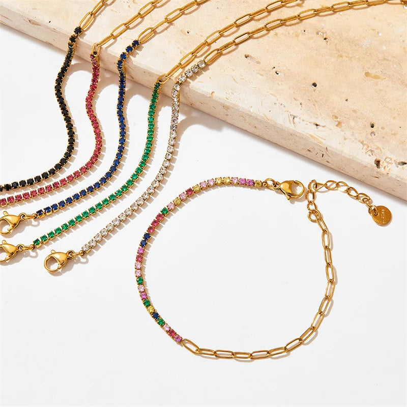 1/2 Tennis Chain Bracelet