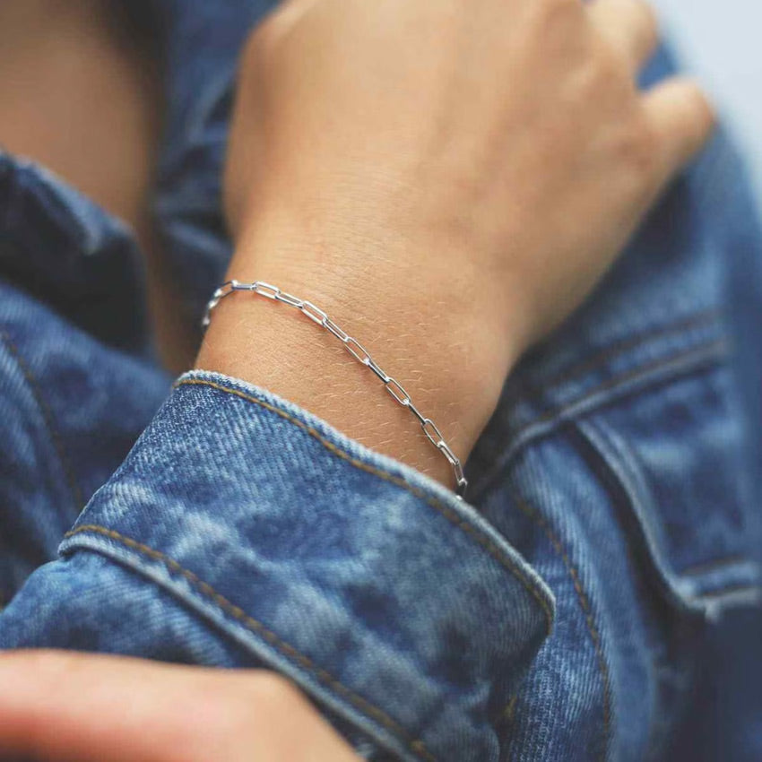 Bracelet trombone brillant