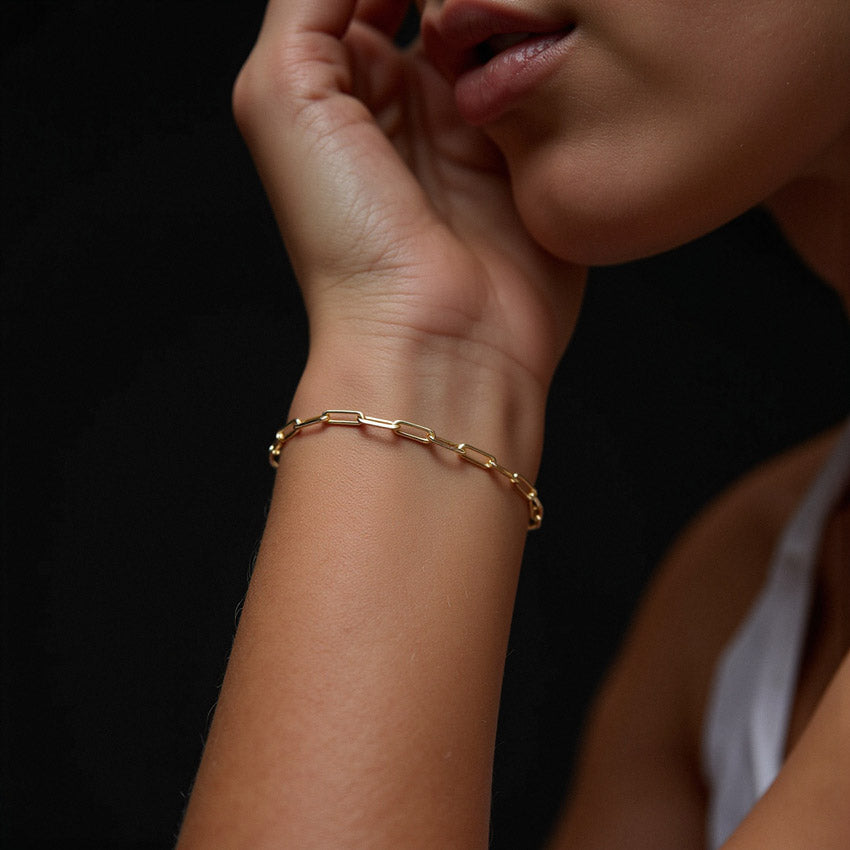 Bracelet trombone brillant