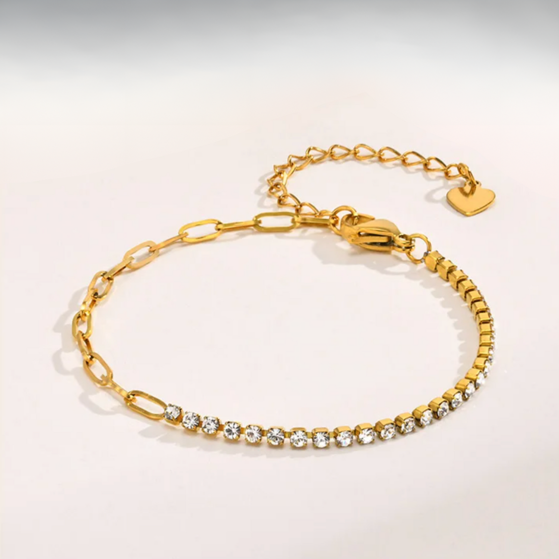 Bracelet chaîne tennis 1/2 (lot)